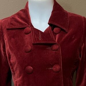 Sundance oxblood red velvet jacket